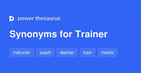 synonym for trainer.